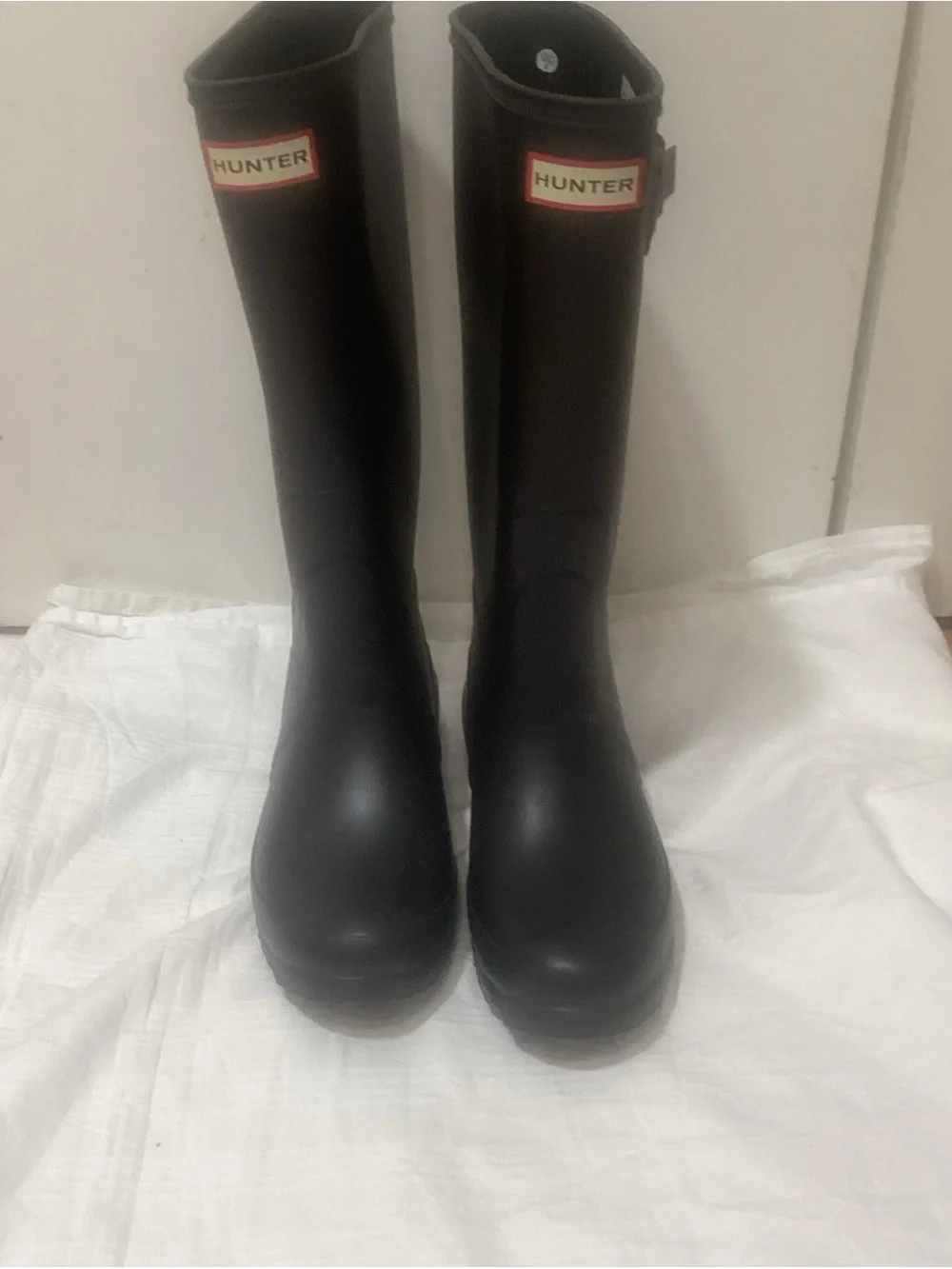 Hunter Original Tall Rain Boots Women’s 7 Black Waterproof NWOB